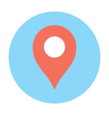 Konum pin vektör simgesi