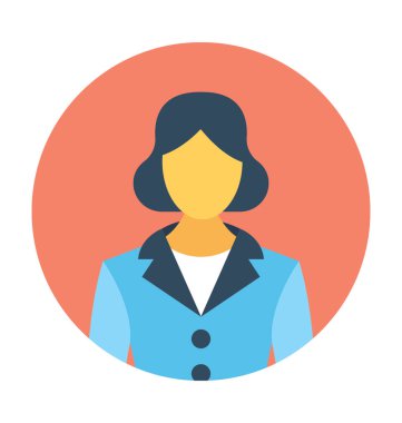 kadın avatar vektör simgesi