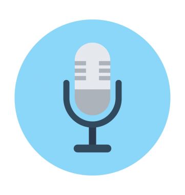 Klasik mikrofon vektör simgesi