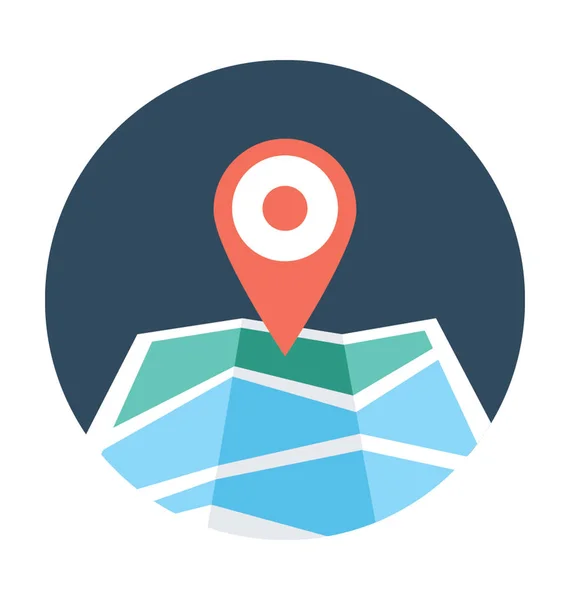 Mapa vector icono — Vector de stock