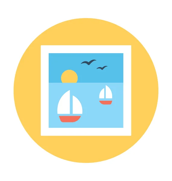 Scenery Vector Icon — Stock Vector