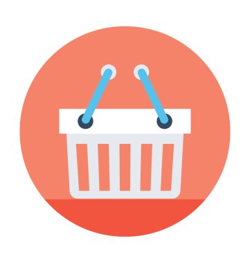 Alışveriş sepeti vektör simgesi