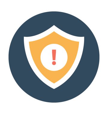 Güvenlik uyarı vektör simgesi