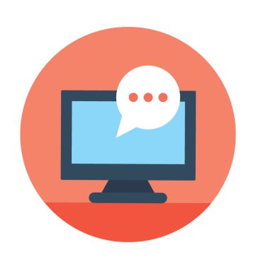 Sohbet ekran vektör simgesi