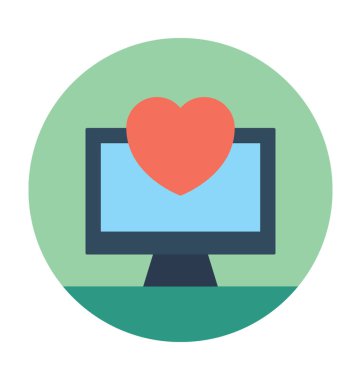 monitör vektör simgesi