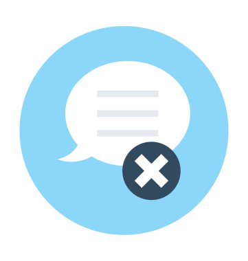 Sohbet vektör simgesi iptal