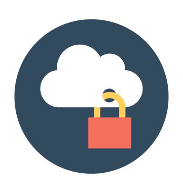 Bulut kilit vektör simgesi