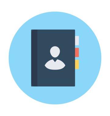 Adres defteri vektör simgesi