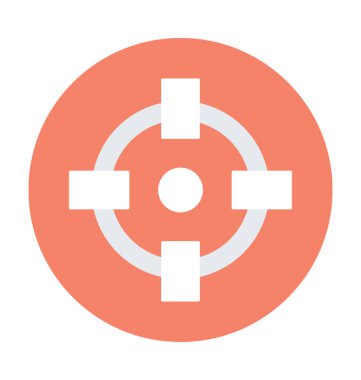 Odak aracı vektör simgesi