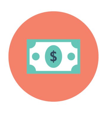 Kağıt para vektör simgesi