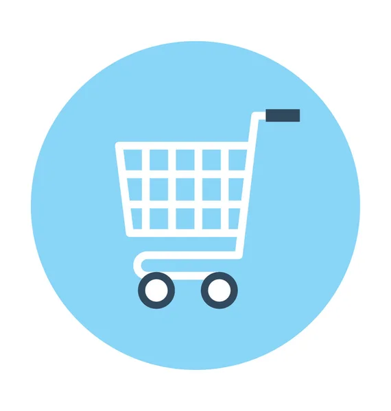 Shopping Trolley Vector Icon — Stock Vector
