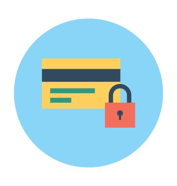 Kilitli kartı vektör simgesi