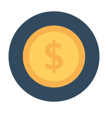 Dolar sikke vektör simgesi