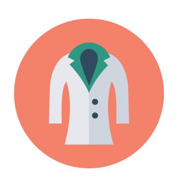 Yün ceket vektör simgesi