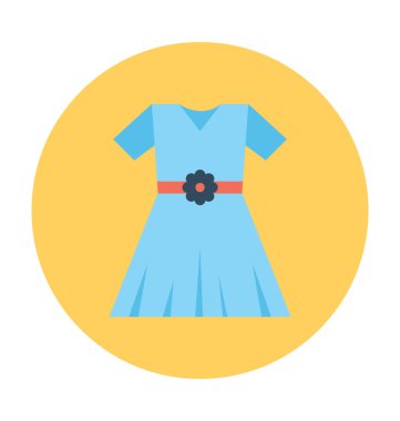 kadın elbise vektör simgesi