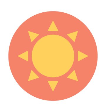 Güneş vektör simgesi