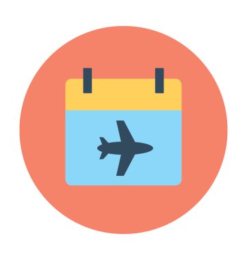 Uçuş programı vektör simgesi