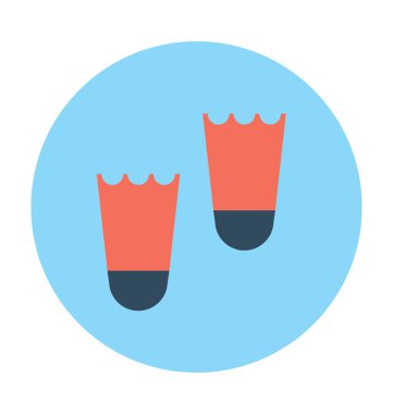 Dalış yüzgeçleri simge vektör