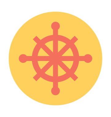 Tekne direksiyon vektör simgesi