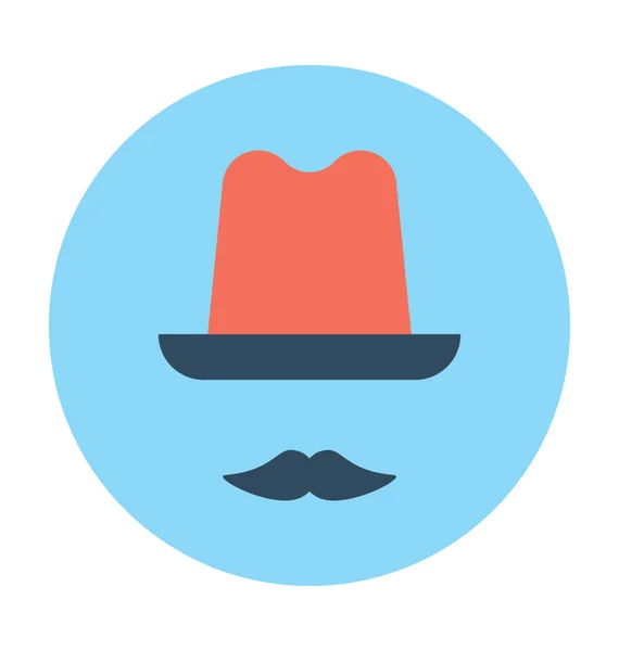 Hipster Vector Icon — Stock Vector