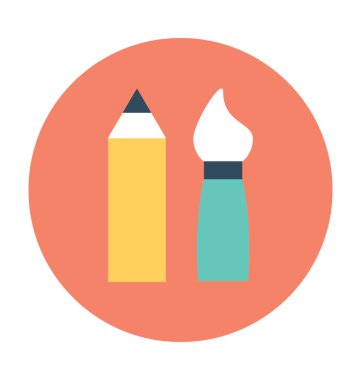 Makyaj fırça vektör simgesi