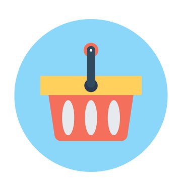 Alışveriş sepeti vektör simgesi