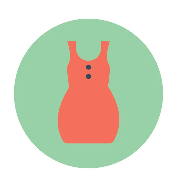 Vrouw jurk vector pictogram — Stockvector