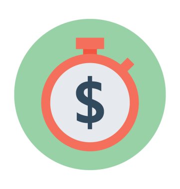 Finans Chronometre vektör simgesi