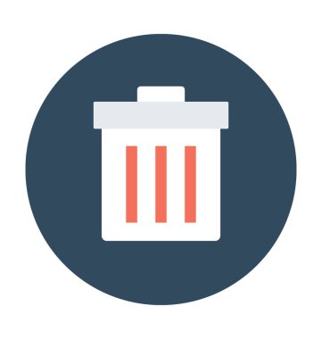 Çöp Kovası vektör simgesi