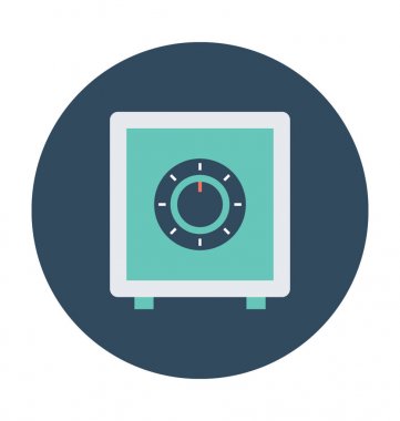 bank kasa vektör simgesi