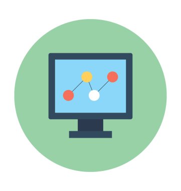 Çevrimiçi grafik vektör simgesi