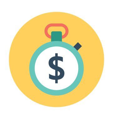 Finans Chronometre vektör simgesi