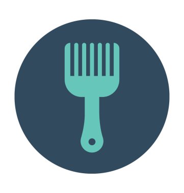 Afro tarak vektör simgesi