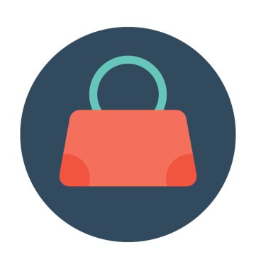 El çantası düz vektör simgesi