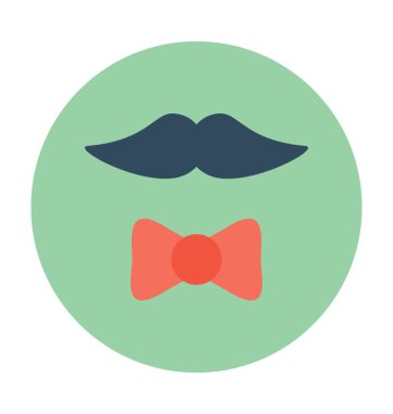 Hipster düz vektör simgesi