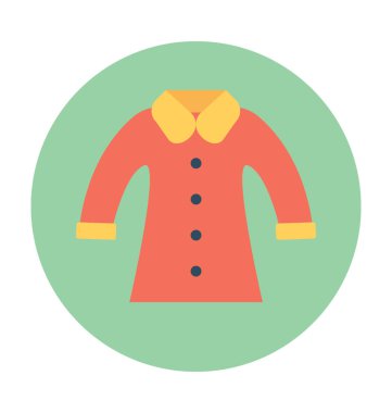 Ceket düz vektör simgesi