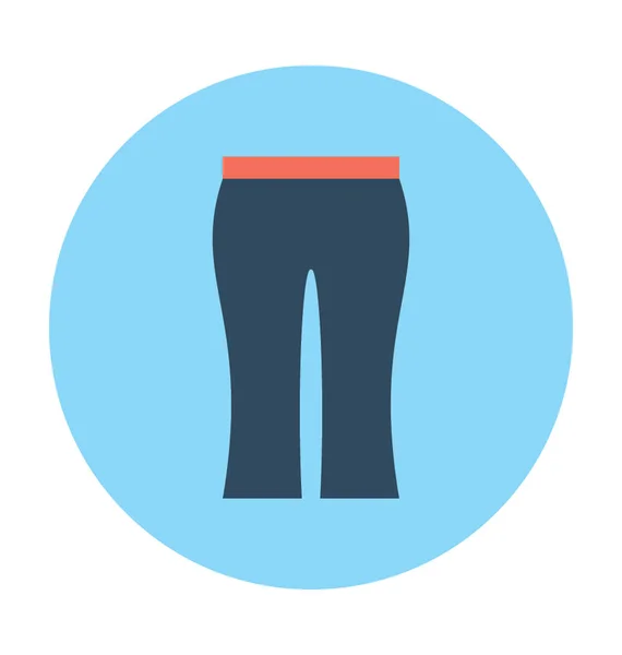Pantalones Planos Vector Icono — Archivo Imágenes Vectoriales