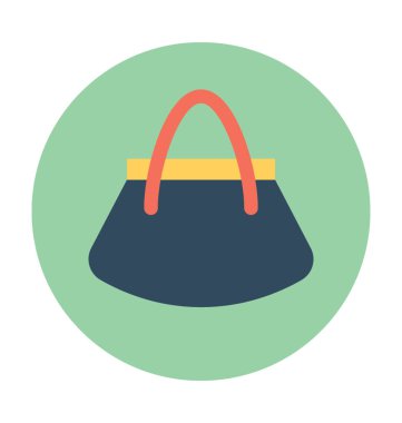 El çantası düz vektör simgesi