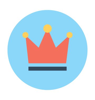 taç düz vektör simgesi