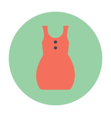 kadın elbise vektör simgesi