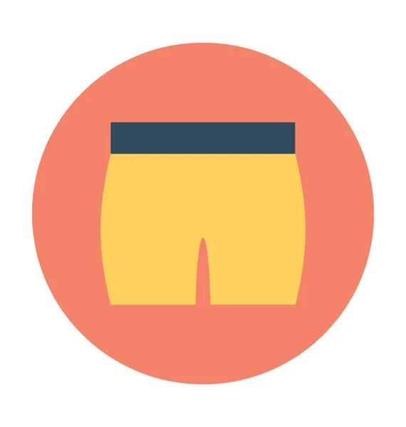 Shorts Flache Vektor Symbol — Stockvektor