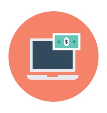 çevrimiçi ödeme vektörü simgesi