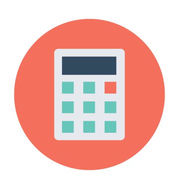 hesap makinesi düz vektör simgesi