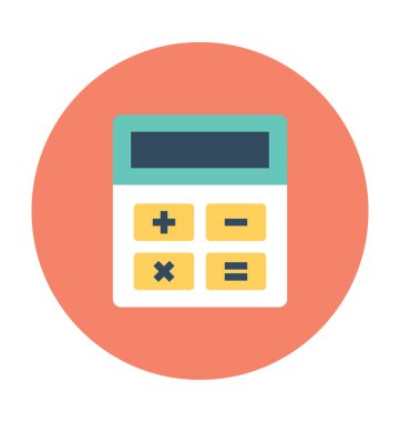 hesap makinesi düz vektör simgesi