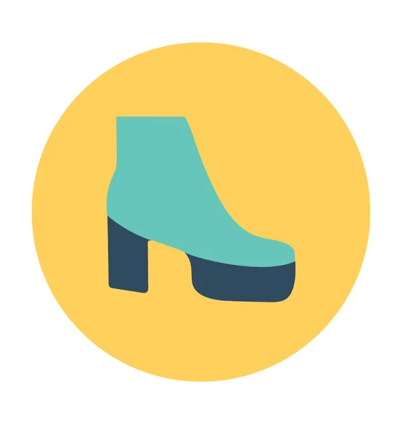 Hak Schoenen Platte Vector Icon — Stockvector