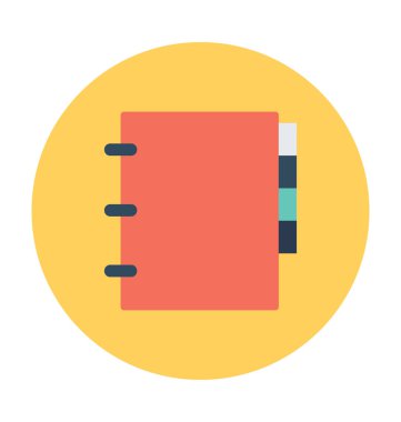 notepad düz vektör simgesi