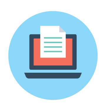 Çevrimiçi belge vektör simgesi