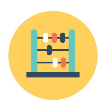 abacus düz vektör simgesi