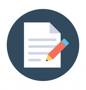 Yazılı düz vektör simgesi