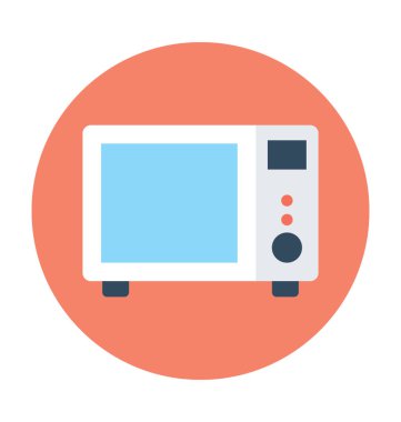 fırın düz vektör simgesi